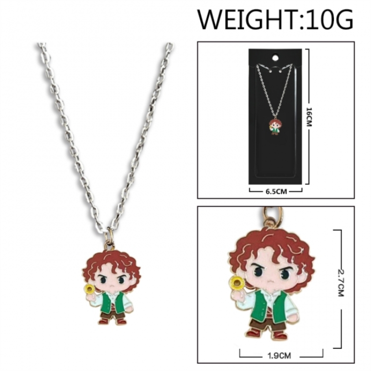 The Lord of the Rings Anime peripheral colorful drip oil alloy necklace price for 5 pcs