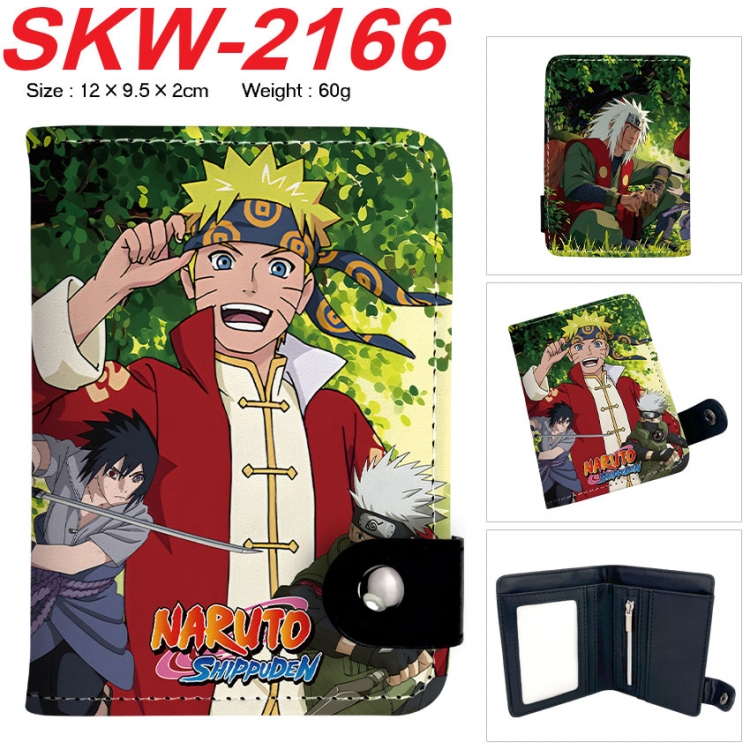 Naruto Anime vertical button folding wallet 12X9.5X2CM 60g