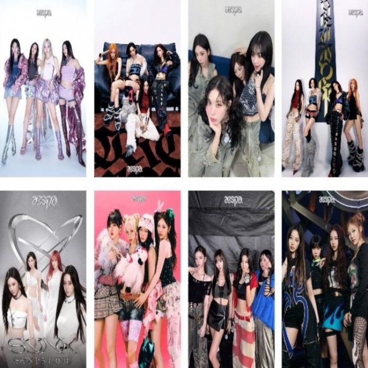 AESPA Embossed poster 8 pcs a set 42X29CM price for 5 sets