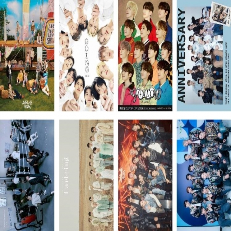 seventeen  Embossed poster 8 pcs a set 42X29CM price for 5 sets