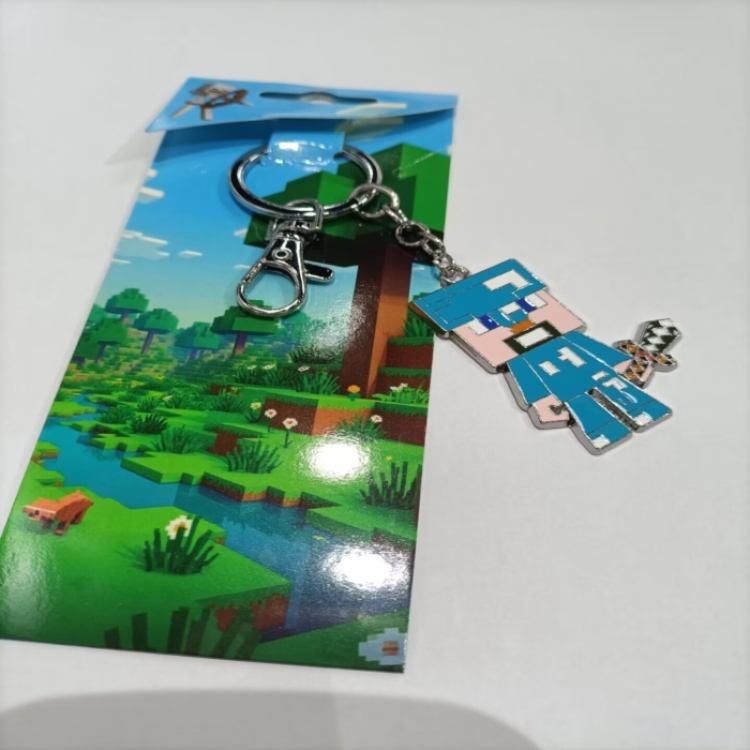 Minecraft Animation peripheral metal keychain pendant price for 5 pcs
