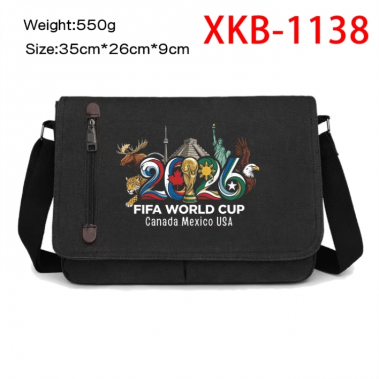 World Cup  Anime Retro Canvas Shoulder Bag Crossbody Bag Mailman Bag 35x26x9cm