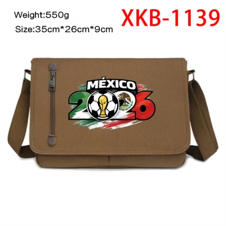 World Cup  Anime Retro Canvas Shoulder Bag Crossbody Bag Mailman Bag 35x26x9cm