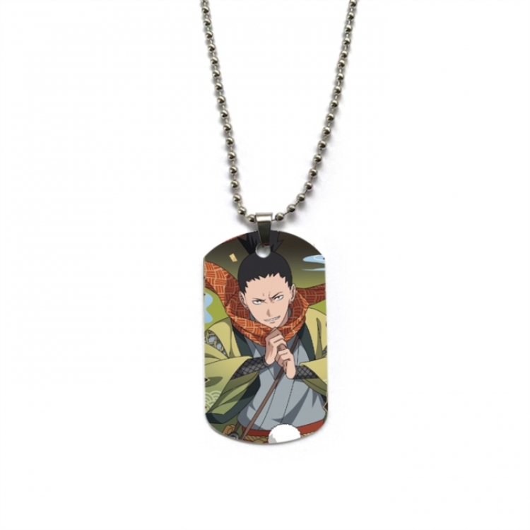 Naruto Anime double-sided full color printed military brand necklace price for 5 pcs