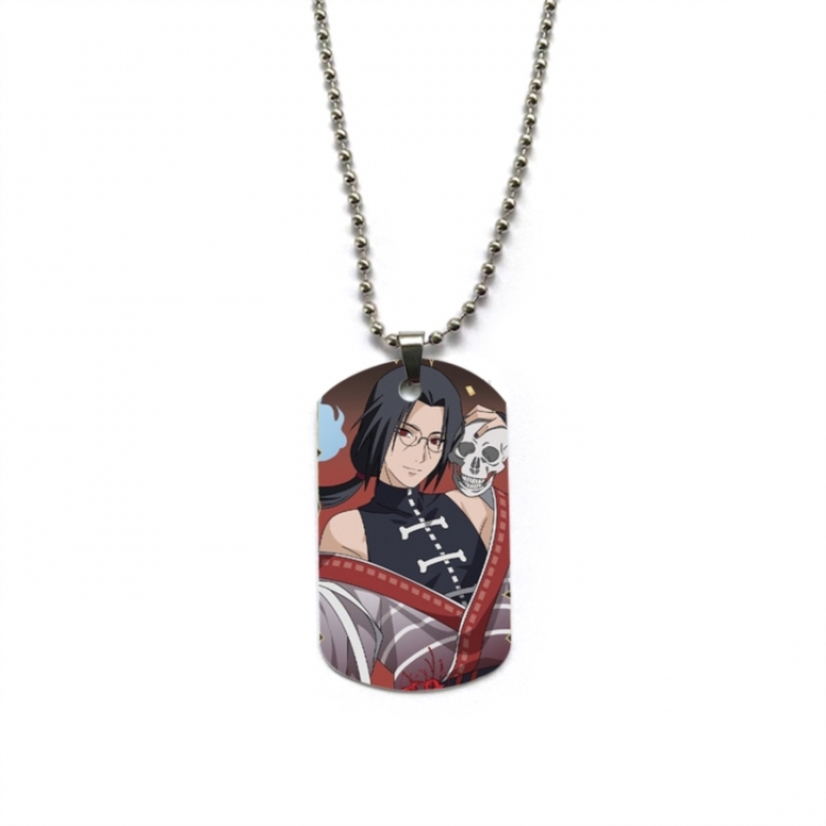 Naruto Anime double-sided full color printed military brand necklace price for 5 pcs