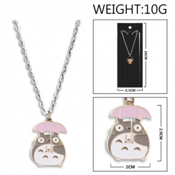 TOTORO Anime peripheral colorful drip oil alloy necklace price for 5 pcs