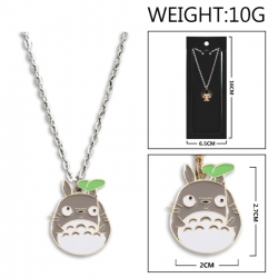 TOTORO Anime peripheral colorful drip oil alloy necklace price for 5 pcs