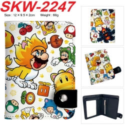 Super Mario Anime vertical button folding wallet 12X9.5X2CM 60g