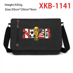 World Cup  Anime Retro Canvas Shoulder Bag Crossbody Bag Mailman Bag 35x26x9cm