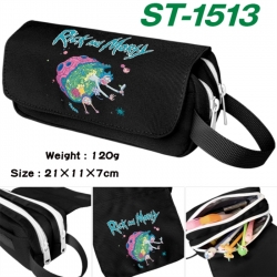 Rick and Morty Anime waterproof canvas portable double-layer pencil bag cosmetic bag 21x11x7cm