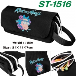 Rick and Morty Anime waterproof canvas portable double-layer pencil bag cosmetic bag 21x11x7cm