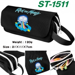 Rick and Morty Anime waterproof canvas portable double-layer pencil bag cosmetic bag 21x11x7cm