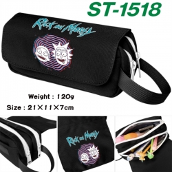 Rick and Morty Anime waterproof canvas portable double-layer pencil bag cosmetic bag 21x11x7cm