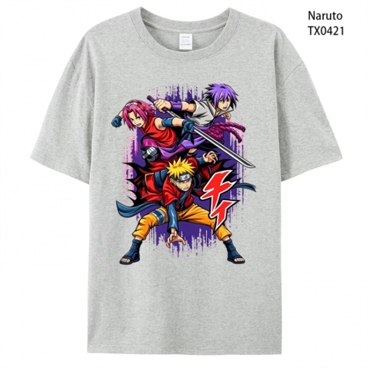 Naruto Anime peripheral printed pure cotton T-shirt from S to 4XL