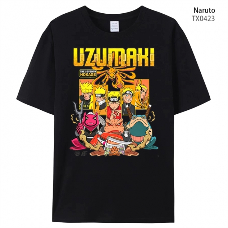 Naruto Anime peripheral printed pure cotton T-shirt from S to 4XL