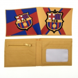 Football Anime peripheral PVC adhesive surface short style folding wallet
